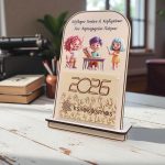 Ξύλινο Επιτραπέζιο Ημερολόγιο Για Σχολεία Χαρούμενα Παιδάκια
