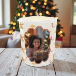 Χριστουγεννιάτικο Δώρο Κερί Gingerbreads με Φωτογραφία και Όνομα
