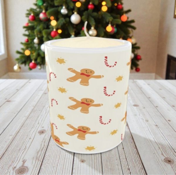 Χριστουγεννιάτικο Δώρο Κερί Gingerbreads με Φωτογραφία και Όνομα