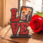 Δώρο Αγίου Βαλεντίνου Κορνίζα Love με Φωτογραφία - Τριαντάφυλλα