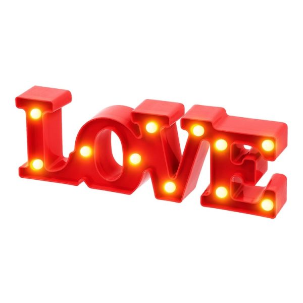 Επιτραπέζιο Διακοσμητικό Love με 10 Led