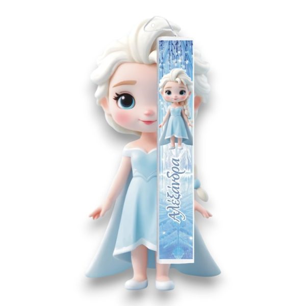 Έγχρωμη Πασχαλινή Λαμπάδα Baby Frozen με Όνομα - Περίγραμμα