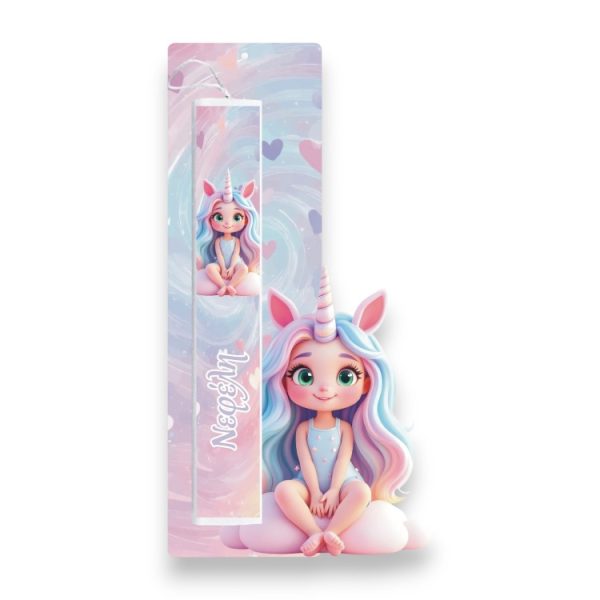 Έγχρωμη Πασχαλινή Λαμπάδα Cloud Unicorn Girl με Όνομα