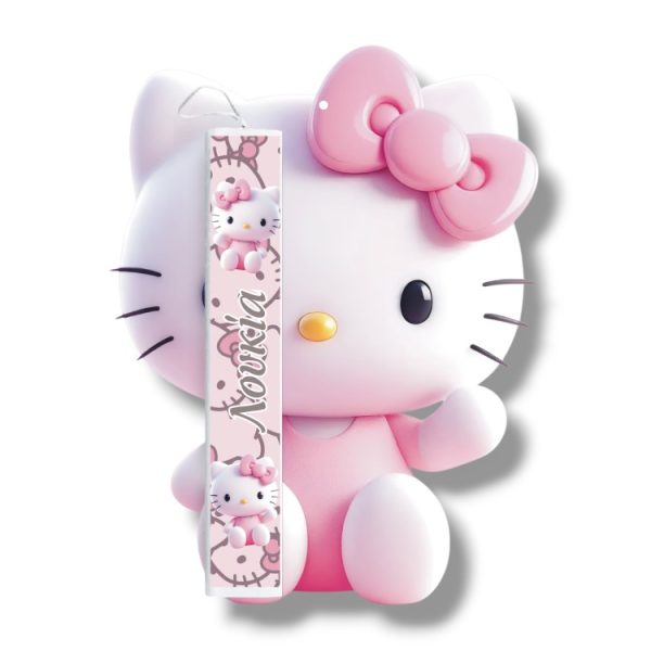 Έγχρωμη Πασχαλινή Λαμπάδα Hello Kitty με Όνομα - Περίγραμμα