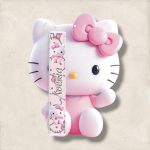 Πασχαλινός Σάκος Hello Kitty με Λαμπάδα και Μπλουζάκι - Περίγραμμα Έγχρωμη Πασχαλινή Λαμπάδα Hello Kitty με Όνομα - Περίγραμμα
