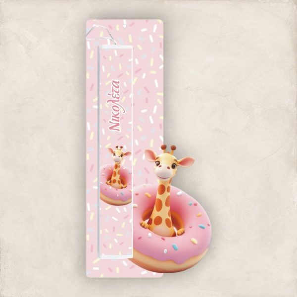 Έγχρωμη Πασχαλινή Λαμπάδα Καμηλοπάρδαλη Donuts με Όνομα Έγχρωμη Πασχαλινή Λαμπάδα Καμηλοπάρδαλη Donuts με Όνομα