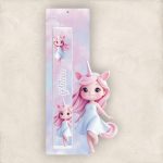 Έγχρωμη Πασχαλινή Λαμπάδα Unicorn Baby Girl με Όνομα