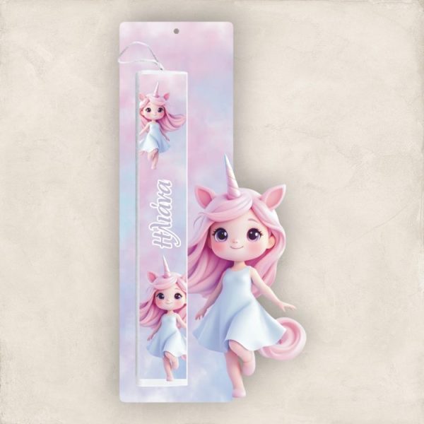 Έγχρωμη Πασχαλινή Λαμπάδα Unicorn Baby Girl με Όνομα