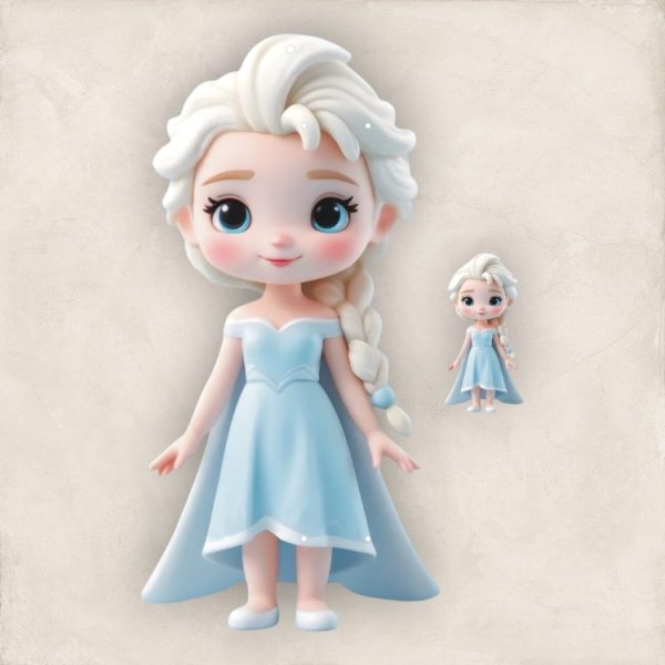 Πασχαλινή Βάση Λαμπάδας Baby Frozen με Ξύλινο Στοιχείο - Περίγραμμα