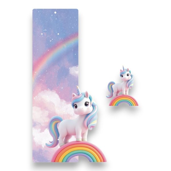 Πασχαλινή Βάση Λαμπάδας Rainbow Unicorn Μονόκερος με Ξύλινο Στοιχείο
