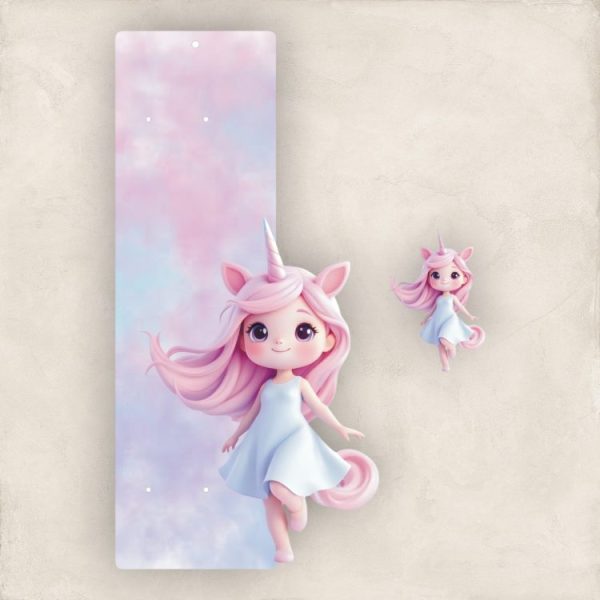 Πασχαλινή Βάση Λαμπάδας Unicorn Baby Girl με Ξύλινο Στοιχείο