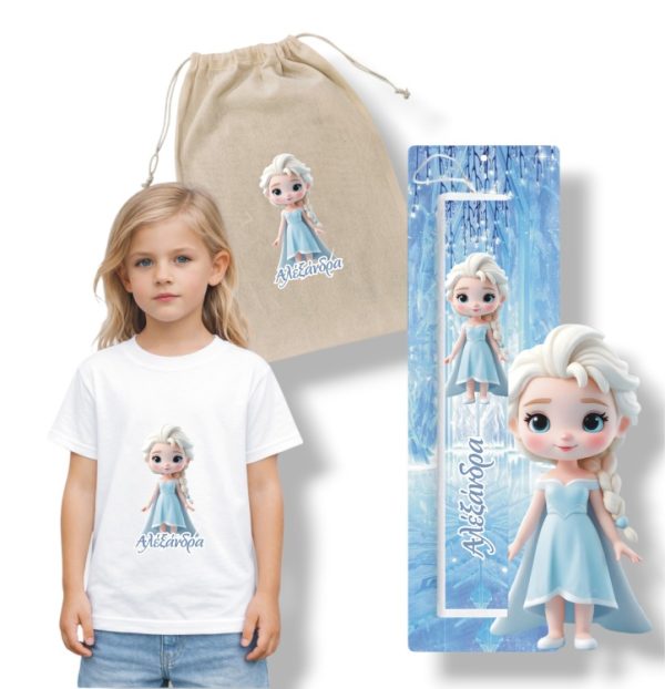 Πασχαλινός Σάκος Baby Frozen με Λαμπάδα και Μπλουζάκι