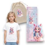 Πασχαλινός Σάκος Cloud Unicorn Girl με Λαμπάδα και Μπλουζάκι