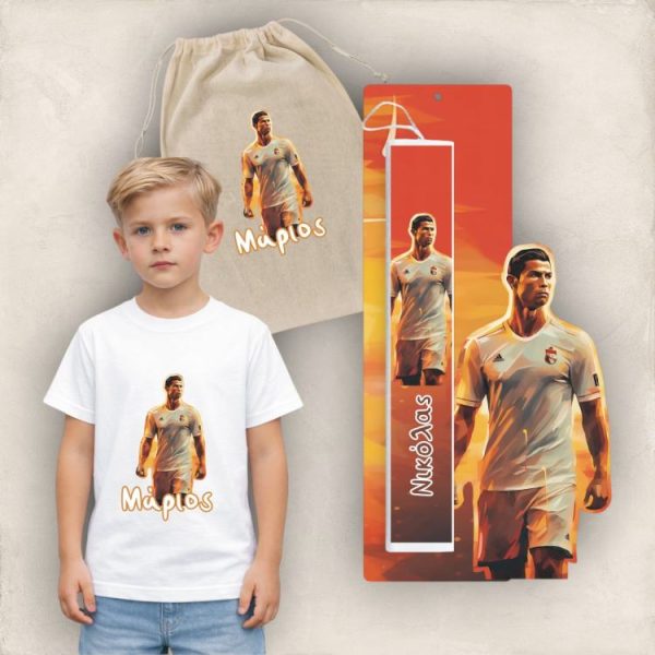 Πασχαλινός Σάκος Cristiano Ronaldo με Λαμπάδα και Μπλουζάκι