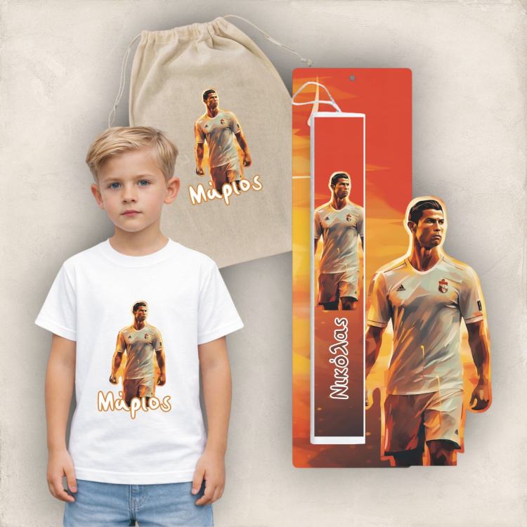 Πασχαλινός Σάκος Cristiano Ronaldo με Λαμπάδα και Μπλουζάκι