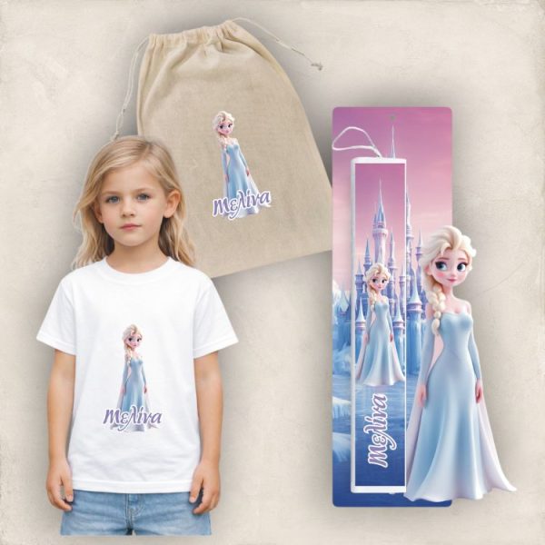 Πασχαλινός Σάκος Frozen Elsa με Λαμπάδα και Μπλουζάκι
