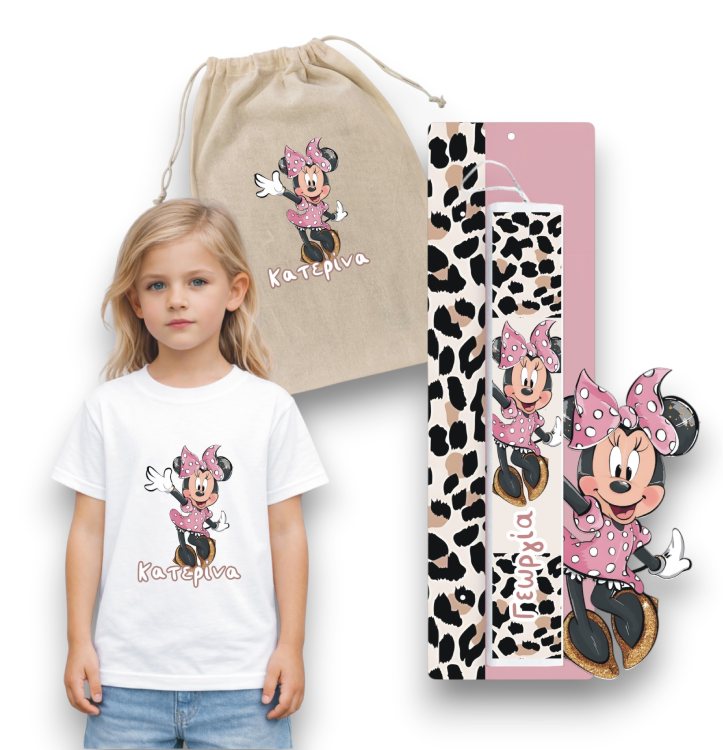 Πασχαλινός Σάκος Minnie Χορεύτρια με Λαμπάδα και Μπλουζάκι