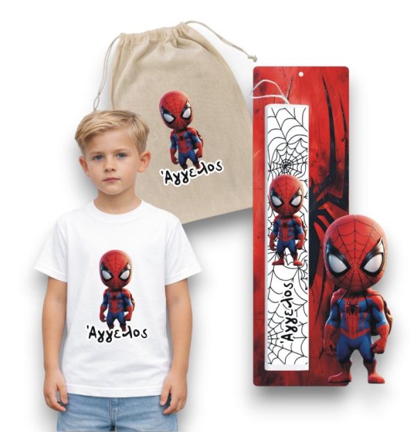 Πασχαλινός Σάκος Spider Man Μωρό με Λαμπάδα και Μπλουζάκι