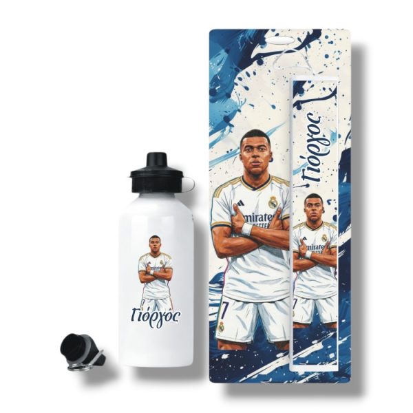 Σετ Πασχαλινή Λαμπάδα και Παγούρι Mbappe με Όνομα