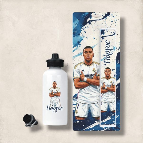 Σετ Πασχαλινή Λαμπάδα και Παγούρι Mbappe με Όνομα