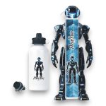 Σετ Πασχαλινή Λαμπάδα και Παγούρι Robot με Όνομα - Περίγραμμα