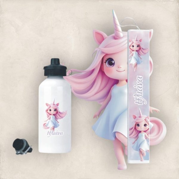 Σετ Πασχαλινή Λαμπάδα και Παγούρι Unicorn Baby Girl με Όνομα - Περίγραμμα Σετ Πασχαλινή Λαμπάδα και Παγούρι Unicorn Baby Girl με Όνομα - Περίγραμμα