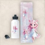 Σετ Πασχαλινή Λαμπάδα και Παγούρι Unicorn Baby Girl με Όνομα