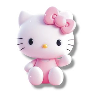 Ξύλινο Έγχρωμο Στοιχείο Hello Kitty
