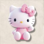 Ξύλινο Έγχρωμο Στοιχείο Hello Kitty