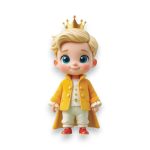 Πασχαλινή Βάση Λαμπάδας Little Prince με Ξύλινο Στοιχείο Ξύλινο Έγχρωμο Στοιχείο Little Prince
