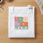 Δώρο Γιορτή Μητέρας Ποδιά Retro Floral με Αφιέρωση