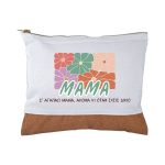 Δώρο Γιορτή Μητέρας Τσαντάκι Φελλός Retro Floral με Αφιέρωση