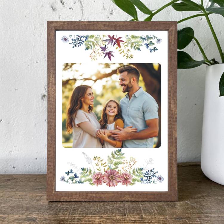 Κορνίζα Γιορτή Μητέρας Flowers Με Φωτογραφία