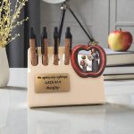 Δώρο για Δασκάλα Μολυβοθήκη Πλεξιγκλάς Καρδιά Μηλο με Αφιέρωση - Αγόρι