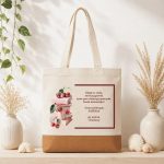 Δώρο για Δασκάλα Τσάντα Φελλός Cherry Books Print με Αφιέρωση