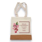 Δώρο για Δασκάλα Τσάντα Φελλός Cherry Bow με Αφιέρωση