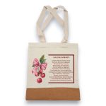 Δώρο για Δασκάλα Τσάντα Φελλός Cherry Bow με Ονόματα Μαθητών