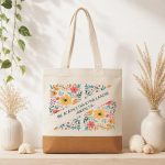 Δώρο για Δασκάλα Τσάντα Φελλός Floral Pattern με Αφιέρωση Δώρο για Δασκάλα Τσάντα Φελλός Floral Pattern με Αφιέρωση