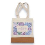 Δώρο για Δασκάλα Τσάντα Φελλός Purple Floral με Αφιέρωση