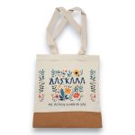 Δώρο για Δασκάλα Τσάντα Φελλός Rustic Floral με Αφιέρωση