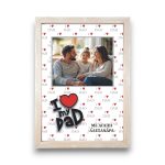Κορνίζα Γιορτή Πατέρα Love my Dad Με Φωτογραφία και Αφιέρωση