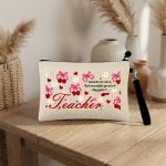 Δώρο για Δασκάλα Λινό Τσαντάκι Cherries με Αφιέρωση
