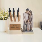 Δώρο Γιορτή Πατέρα Μολυβοθήκη Πλεξιγκλάς Οικογένεια με Αφιέρωση - Κορίτσι