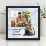 Κορνίζα Αλουμίνιο Αγκαλιά με Μπαμπά Με Φωτογραφία και Αφιέρωση – Αγόρι