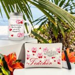 Σετ Δώρο για Δασκάλα Ποτήρι Τσαντάκι Cherries με Αφιέρωση