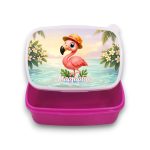 Σχολικό Δοχείο Φαγητού Flamingo με Όνομα