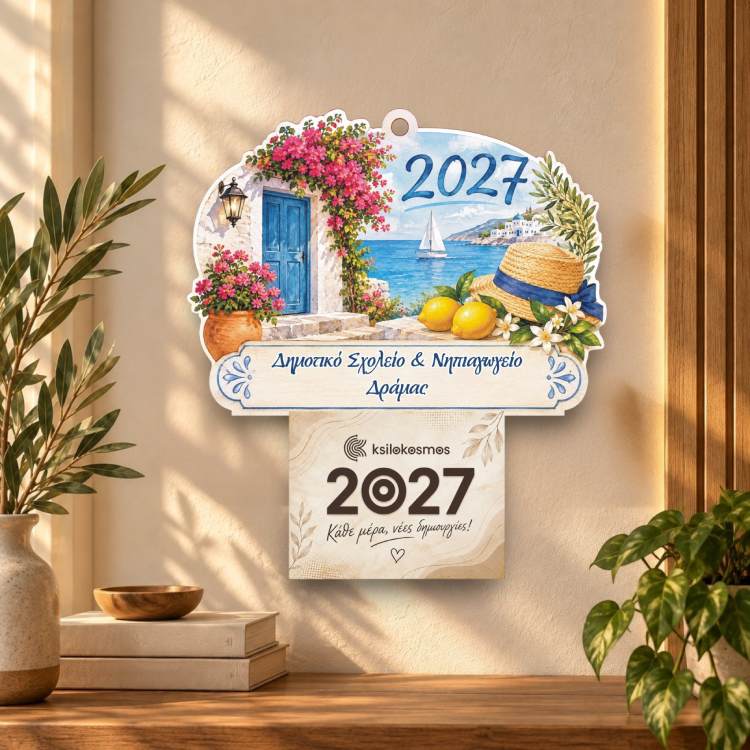 Ξύλινο Κρεμαστό Ημερολόγιο Άρωμα Αιγαίου