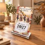 Ξύλινο Επιτραπέζιο Ημερολόγιο Παραδοσιακός Χορός