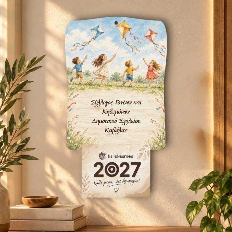 Ξύλινο Ημερολόγιο για Σχολεία Παιδικοί Χαρταετοί Ξύλινο Ημερολόγιο για Σχολεία Παιδικοί Χαρταετοί