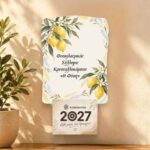 Ξύλινο Ημερολόγιο Τοίχου 2027 Καλλιτεχνικά Λεμόνια Ξύλινο Ημερολόγιο Τοίχου 2027 Καλλιτεχνικά Καλλιτεχνικά Λεμόνια